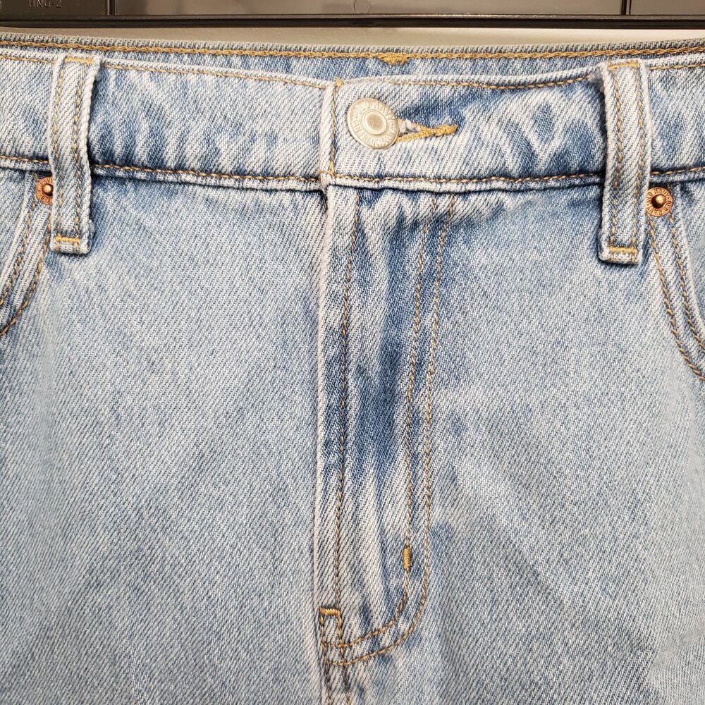 Old Navy High Rise Baggy Denim Mom Shorts Sz 14 Y2K Mom Vibes Vacation Coastal - Picture 4 of 6